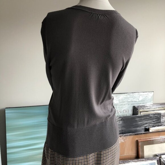Olsen Europe Scoop Neck Knit Cardigan Grey Size XS - Picture 5 of 9